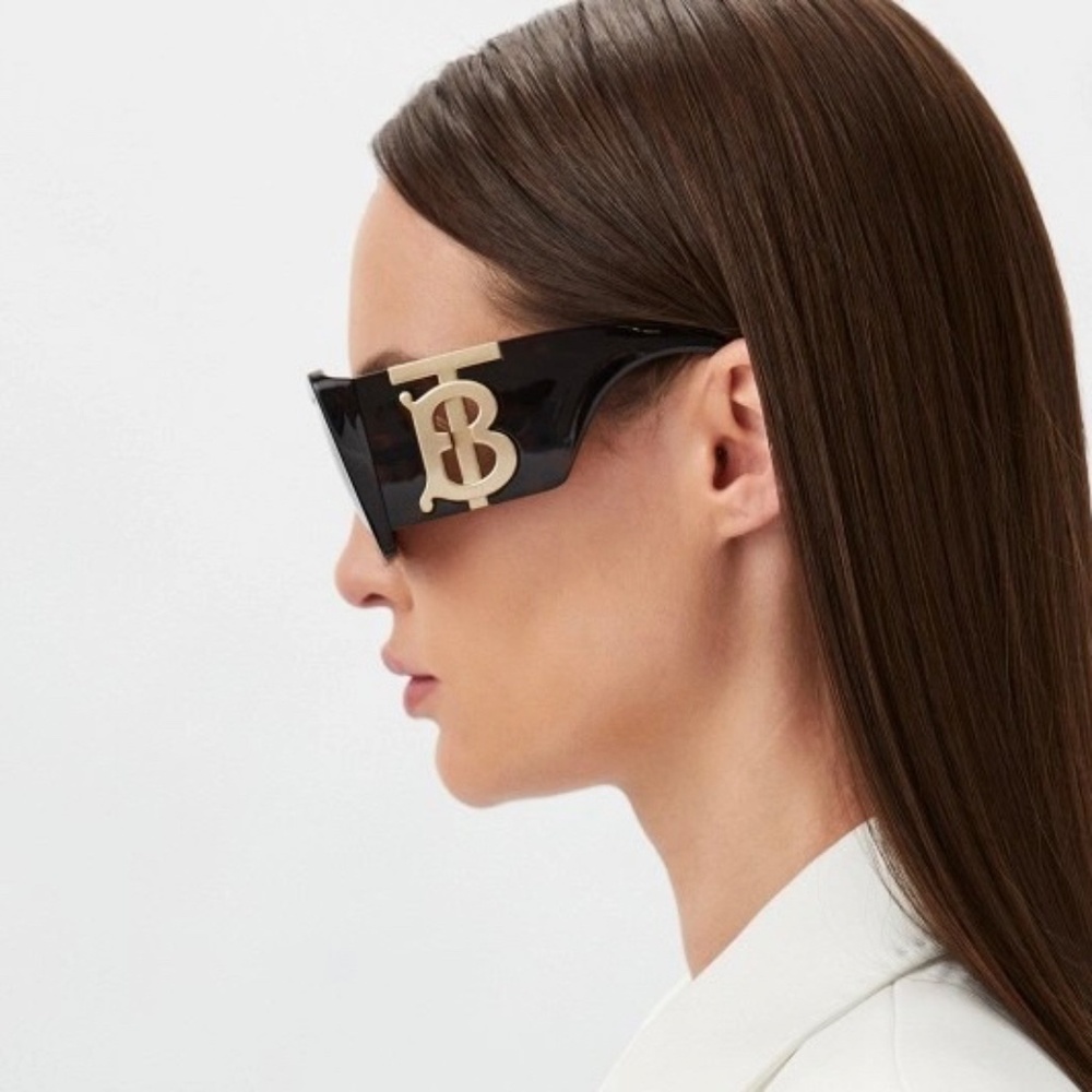 New! Burberry BE4406U 300273 Havana Oversized Sunglasses, Authentic